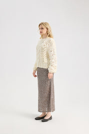 Sweaters for Women Trendy Crewneck Long Sleeve  Sweater Tops Fall 2025 Chunky Cable Knit Pullover Sweaters