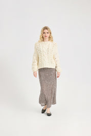 Sweaters for Women Trendy Crewneck Long Sleeve  Sweater Tops Fall 2025 Chunky Cable Knit Pullover Sweaters