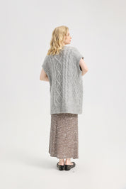 Women's Shine Sequin Beaded Button Sleeveless Long Vest Warm Casual Sweater