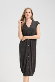 Sweater Tunic Dresses - Loose Fitting Fake Neck for Casual Fall Winter