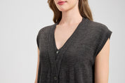 Sweater Tunic Dresses - Loose Fitting Fake Neck for Casual Fall Winter