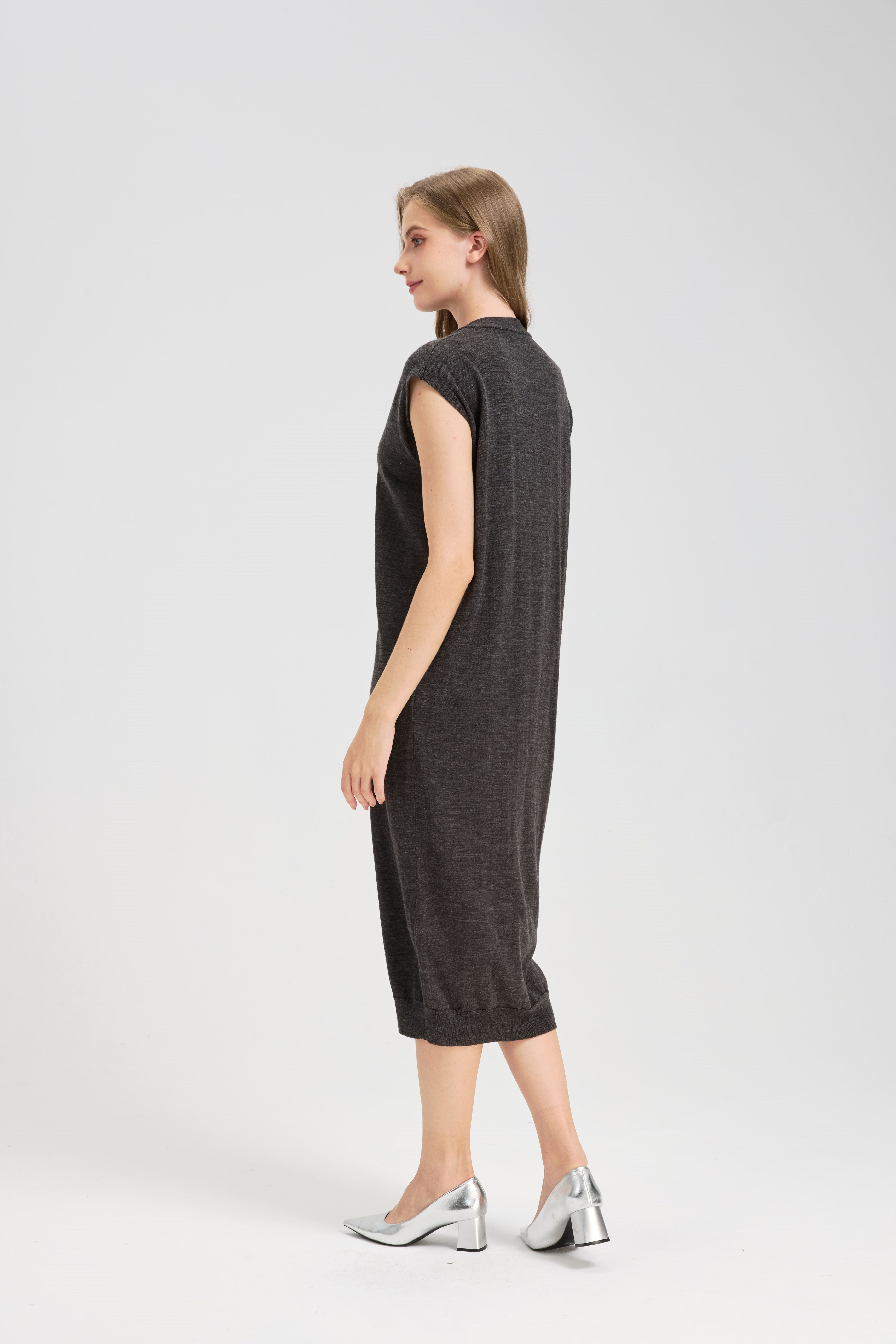 Tunic Fake Neck Sweater Dress For Women