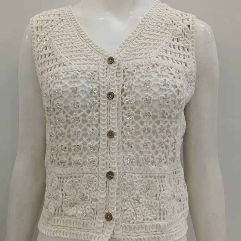 Hand Crochet Knit Cardigan