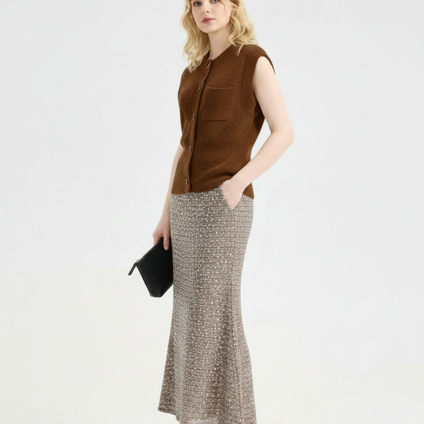 Chocolate Brown vest