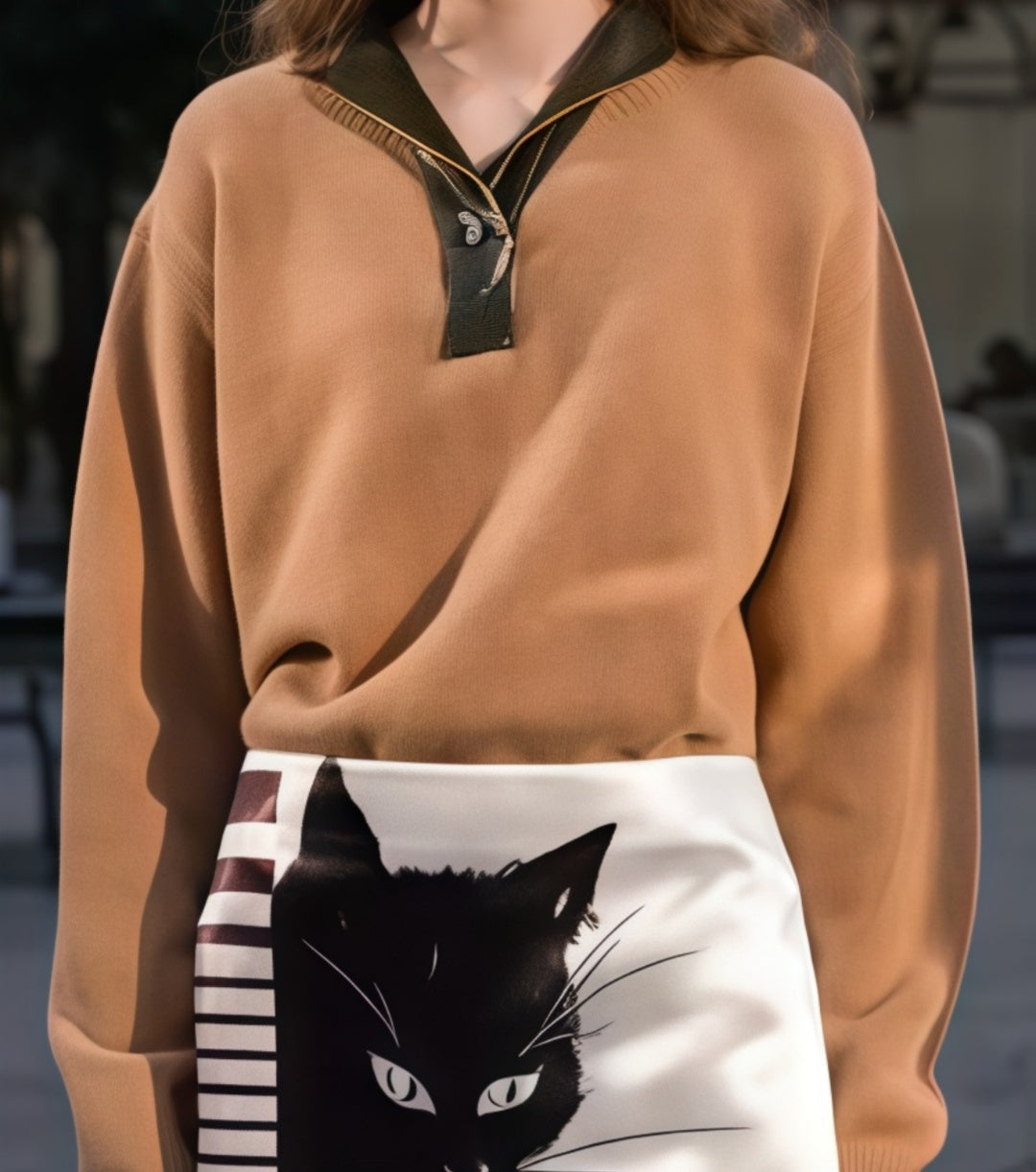 Women’s Pullover Sweater with Zipper
